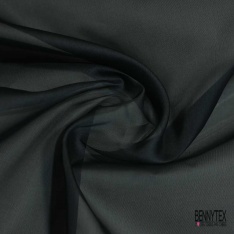 Organza de soie uni gris perle
