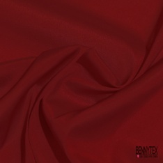 Pongé de soie satiné élasthanne uni cerise petite laize