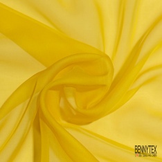 Mousseline de soie krinkle uni pomme