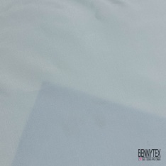 Triple organza de soie sauvage chiné gris acier blanc naturel