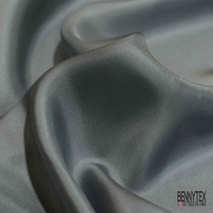 Twill de soie uni blanc discret