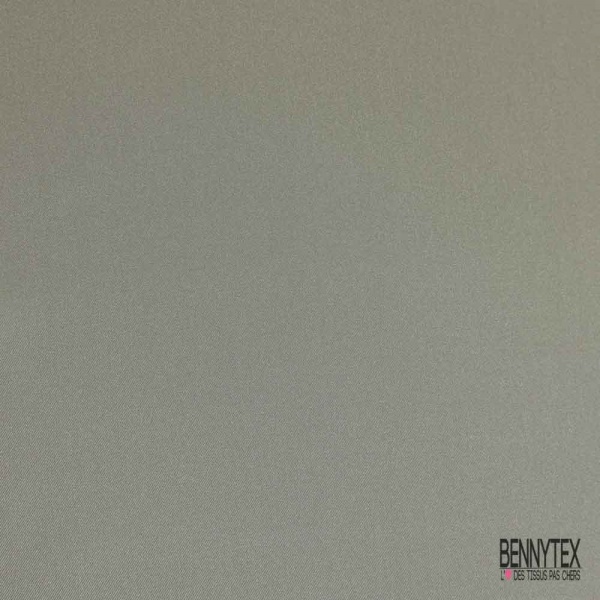 Twill de soie uni gris argent