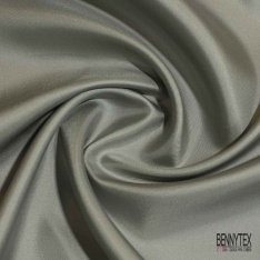 Twill de soie uni gris argent