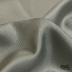 Twill de soie uni gris argent