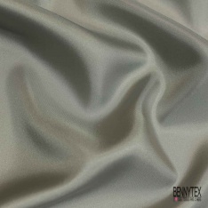 Twill de soie uni gris argent
