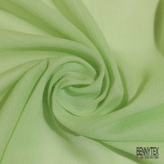 Mousseline de soie crêpon jaune or