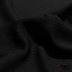 Double crêpe viscose lourd élasthanne uni blanc cassé petite laize