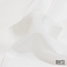 Faille de soie uni blanc naturel