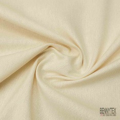 Coupon 3m Toile coton élasthanne uni blanc cassé