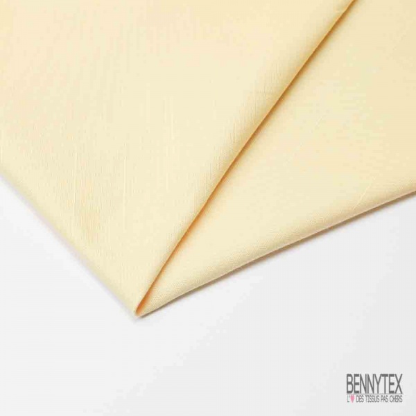 Toile coton moyenne jaune pastel