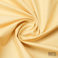 Coupon 3m Toile coton moyenne jaune pastel