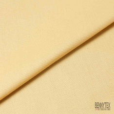 Coupon 3m Toile coton moyenne jaune pastel