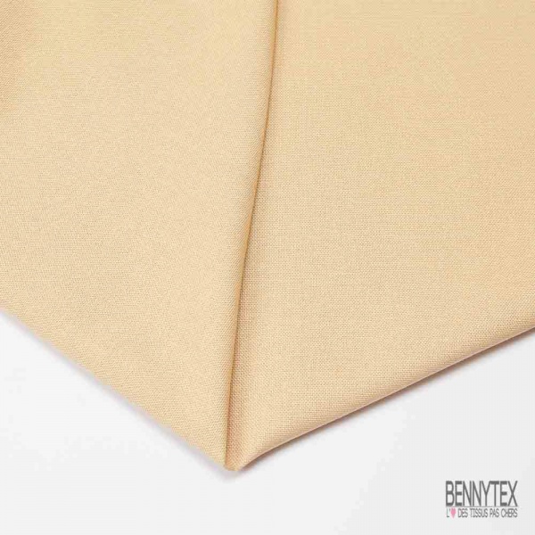 Coupon 3m Toile coton épaisse crème dorée