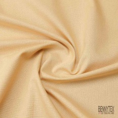 Coupon 3m Toile coton épaisse crème dorée