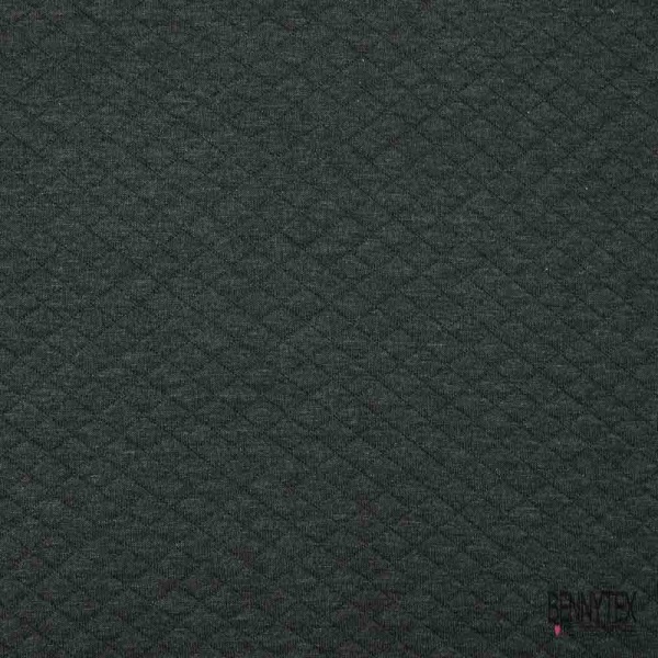 Jersey coton matelassé double face uni gris anthracite