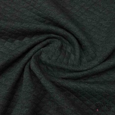 Jersey Coton Matelassé Double Face imprimé Feuillage Tropical Jet Set Blanc Capri