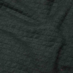 Jersey Coton Matelassé Double Face imprimé Feuillage Tropical Jet Set Blanc Capri