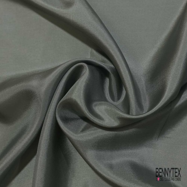 Pongé de soie uni gris moyen