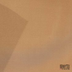 Pongé organza de soie uni camel