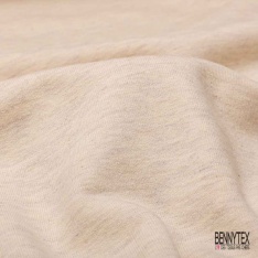 Molleton gratté chiné beige crème