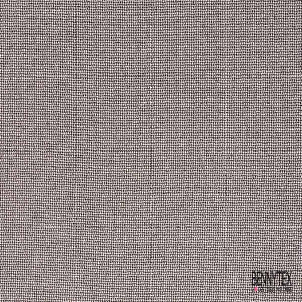 Jersey maille milano de coton fin pied de puce noir blanc