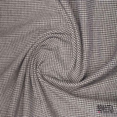 Jersey maille milano fin chiné beige blanc discret