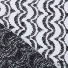 Jersey tricot gratté laine tartan lie de vin éclipse totale fond blanc optique