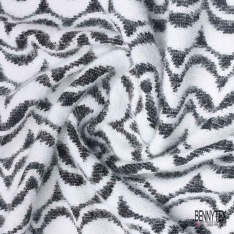 Jersey tricot gratté laine tartan lie de vin éclipse totale fond blanc optique