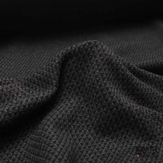 Coupon de Jersey Milano Couleur Gris Chiné Motif Pied de Poule