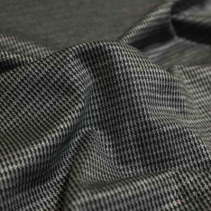 Jersey milano imprimé triangle noir gris anthracite chiné