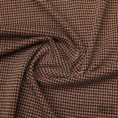 Jersey milano imprimé géométrique noir gris moyen