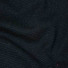 Jersey milano imprimé point gris fond marine