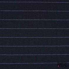 Jersey Coton Interlock imprimé Rayure Horizontale Eclipse Totale Blanc