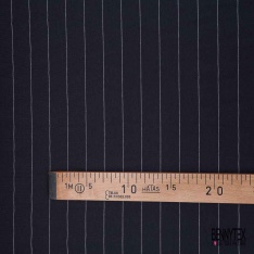 Jersey Coton Interlock imprimé Rayure Horizontale Eclipse Totale Blanc