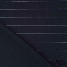 Jersey Coton Interlock imprimé Rayure Horizontale Eclipse Totale Blanc