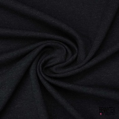 Jersey milano imprimé fantaisie point gris clair fond noir