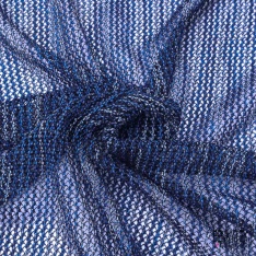 Jersey tricot lache rayon coton chiné marine bleu nuit ciel