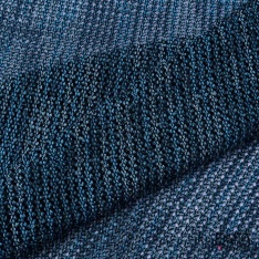 Jersey tricot lache rayon coton chiné marine noir blanc