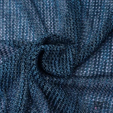 Jersey tricot lache rayon coton chiné marine noir blanc