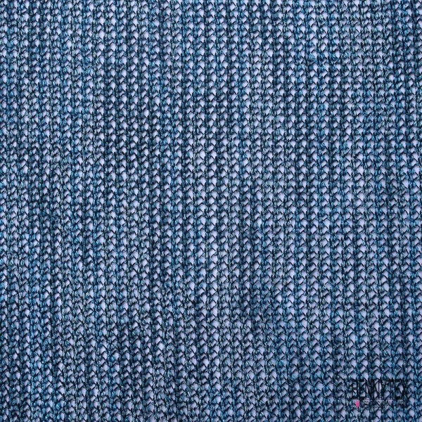 Jersey tricot lache rayon coton chiné marine noir blanc