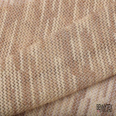 Jersey tricot lache rayon coton chiné turquoise noir blanc