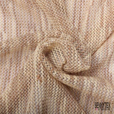 Jersey tricot lache rayon coton chiné turquoise noir blanc