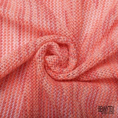 Jersey tricot lache rayon coton chiné beige crème verdâtre