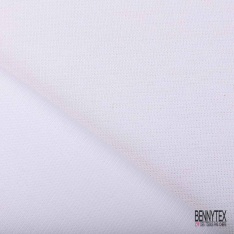 Maille polyester élasthanne uni blanc cassé
