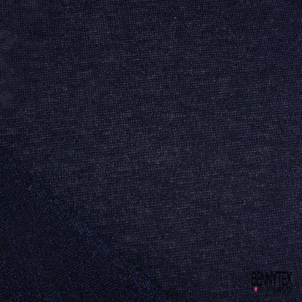 Jersey viscose lurex marine fond bleu nuit