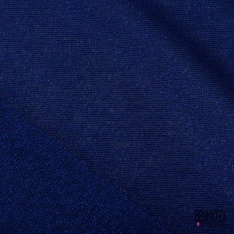 Jersey viscose lurex marine fond bleu nuit