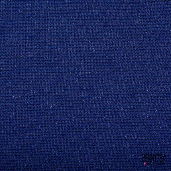 Jersey viscose lurex bleu roi fond bleu roi