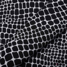 Maille polyester élasthanne uni bleu nuit