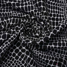 Maille polyester élasthanne uni bleu nuit