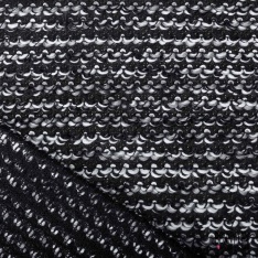 Laine tricot fantaisie ton chaud motif abstrait